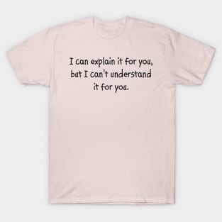 I Can Explain It For You. T-Shirt